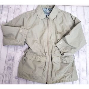 Olive Green OilPump Girls Zip-Up Jacket